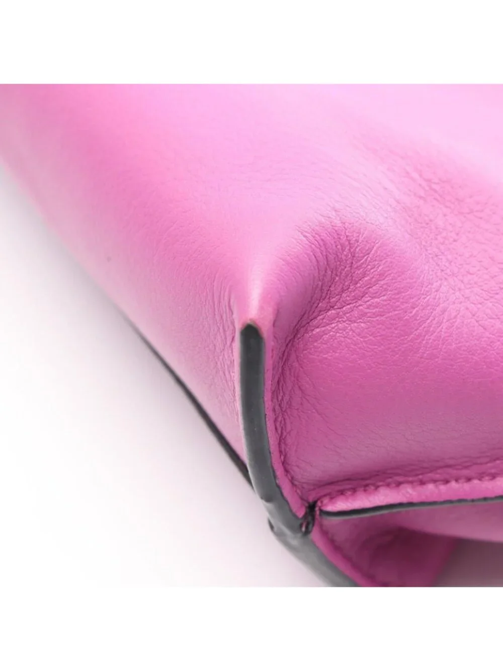 Loewe Shoulder Bag Flamenco Clutch Mini Purple Leather